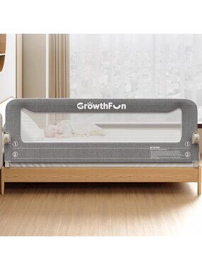 Foldable Toddler Bed Rail - 71in Safety Guard, Reinforced Steel Frame, Easy